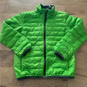 Helly Hansen Kids Green Puffer light reversible Jacket size 10